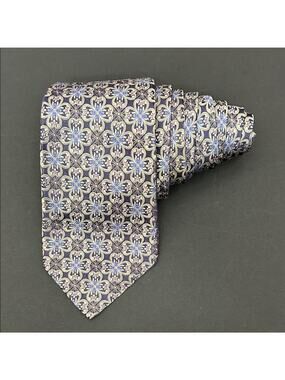 Hickey Freeman Multicolored Woven Floral Tie, 100% Silk